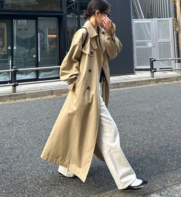fredy emue「【発売のたび即完売】袖ボリュームトレンチコート」|トレンチコート|