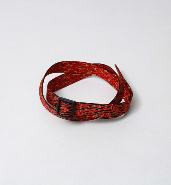 GLOSTER「【BISON DESIGNS/バイソンデザインズ】Slider 25mm Pattern Belt」|ベルト|レッド系その他