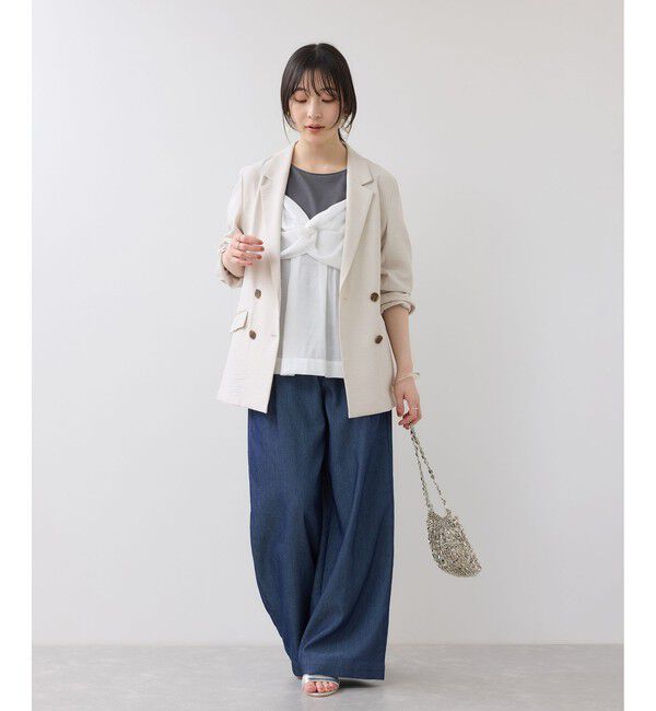 VIS「フロントリボンドッキングトップス/2WAY」|Tシャツ・カットソー|