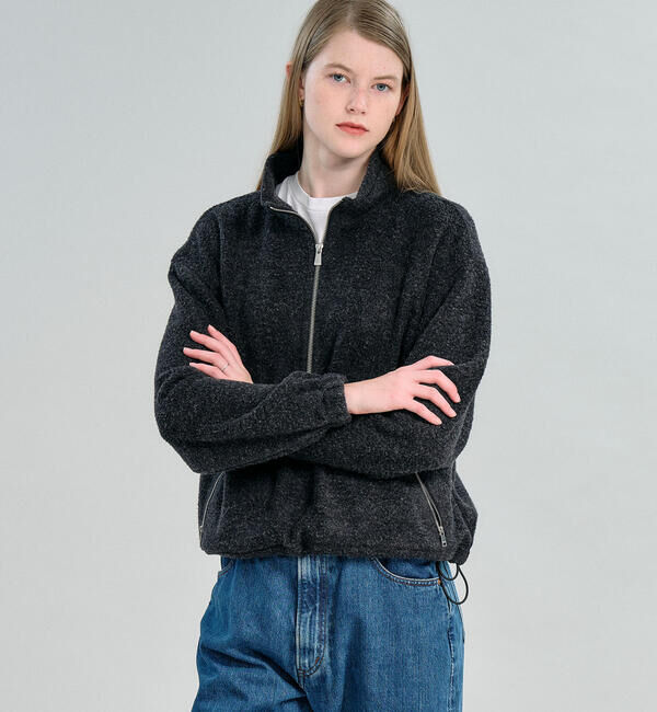  「ORCIVAL | ブラッシュドフリース スタンドカラージッププルオーバー WOMEN」|その他|