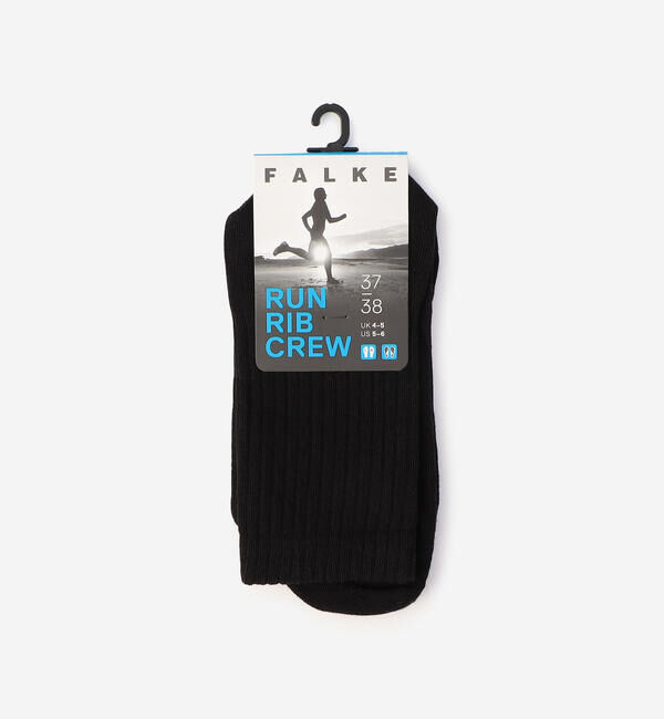 FALKE 「FALKE | 12574 RUN RIB CREW SOCKS WOMEN」|ソックス|BLACK