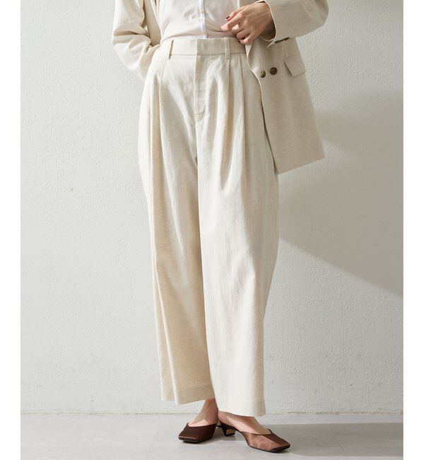 THE PAUSE「【THE PAUSE】コットンリネンタックパンツ」|その他|