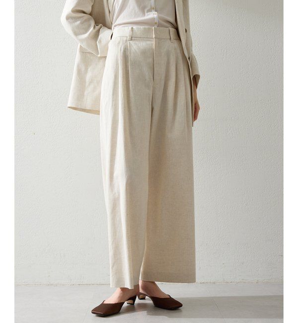 THE PAUSE「【THE PAUSE】コットンリネンタックパンツ」|その他|