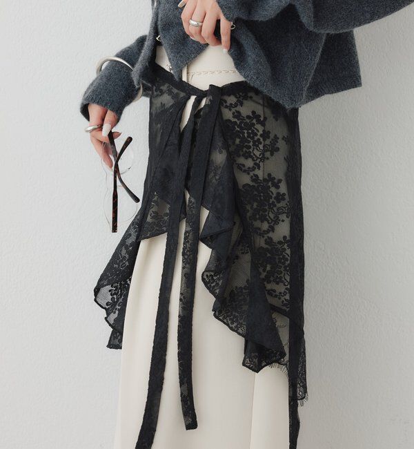  「レースフリル巻きスカート」|スカート|