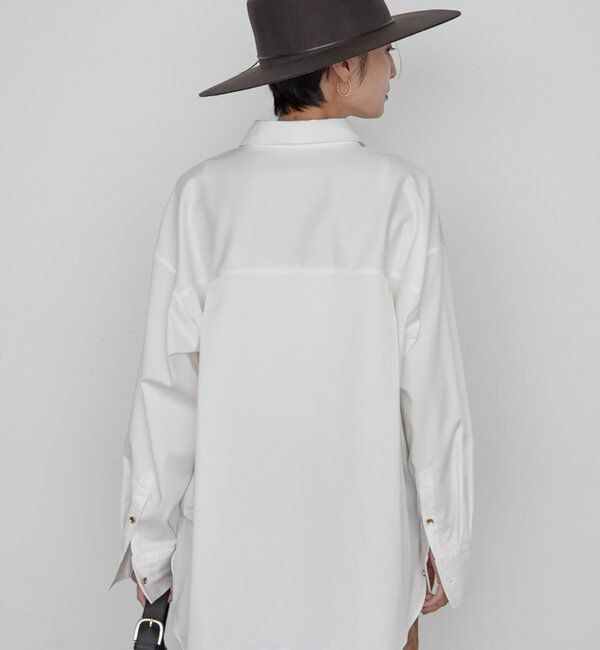  「《名品シャツをブラッシュアップ》BASICサテンシャツ」|シャツ・ブラウス|