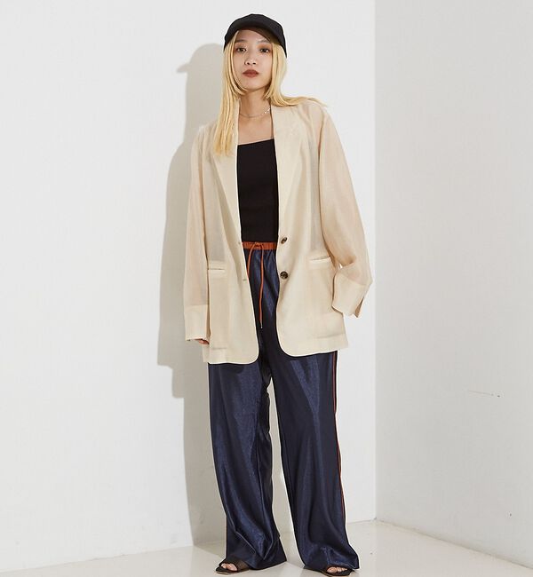 NOMINE「バックスリット シルキー シアー ジャケット」|その他|