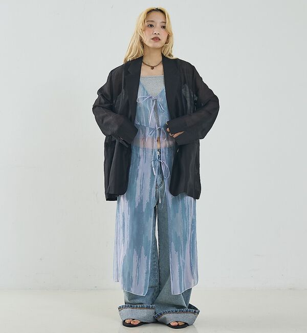 NOMINE「バックスリット シルキー シアー ジャケット」|その他|