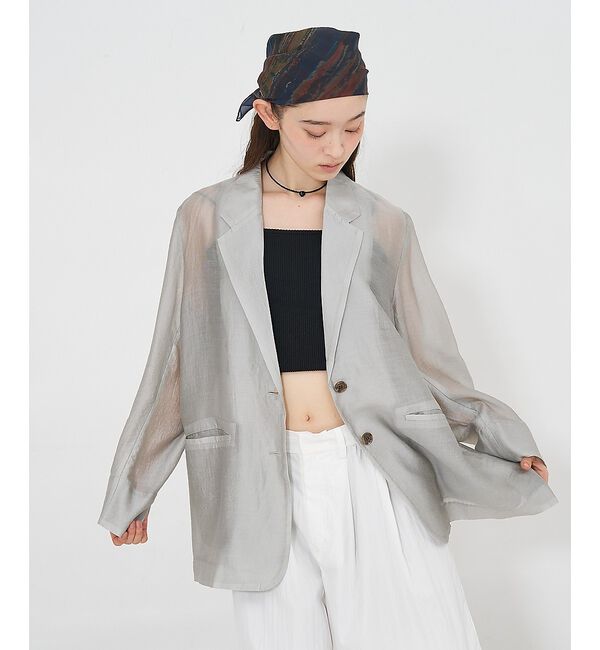 NOMINE「バックスリット シルキー シアー ジャケット」|その他|