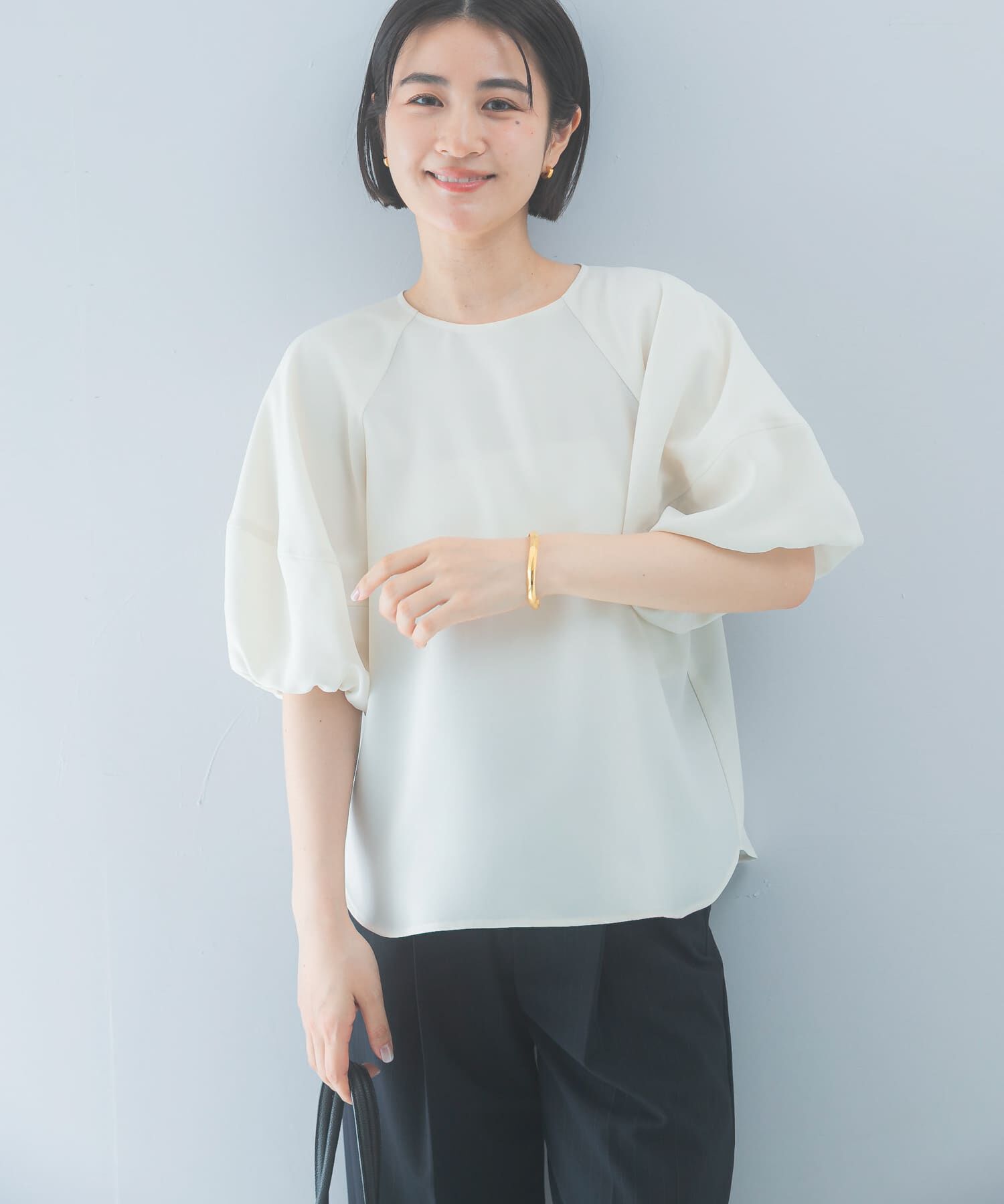 URBAN RESEARCH ROSSO「クールタッチ 吸水速乾バルーンブラウス」|シャツ・ブラウス|