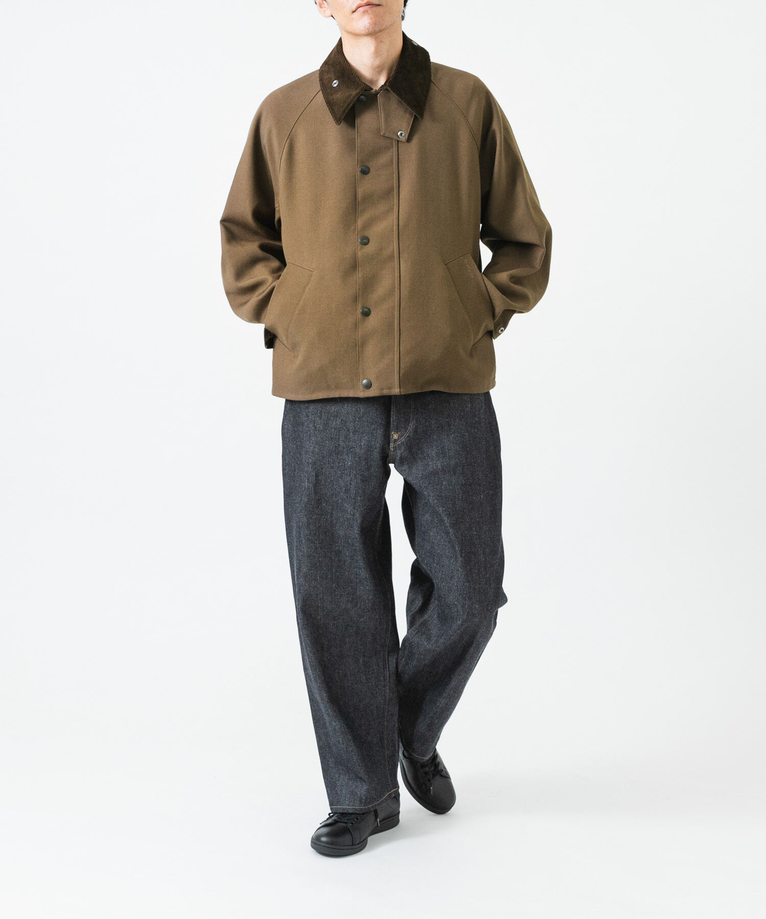 URBAN RESEARCH「『別注』Barbour / URBAN RESEARCH　TRANSPORT WOOL JACKET」|ノーカラーコート|