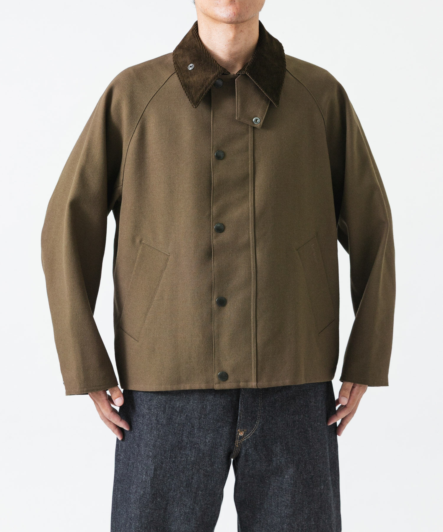 URBAN RESEARCH「『別注』Barbour / URBAN RESEARCH　TRANSPORT WOOL JACKET」|ノーカラーコート|