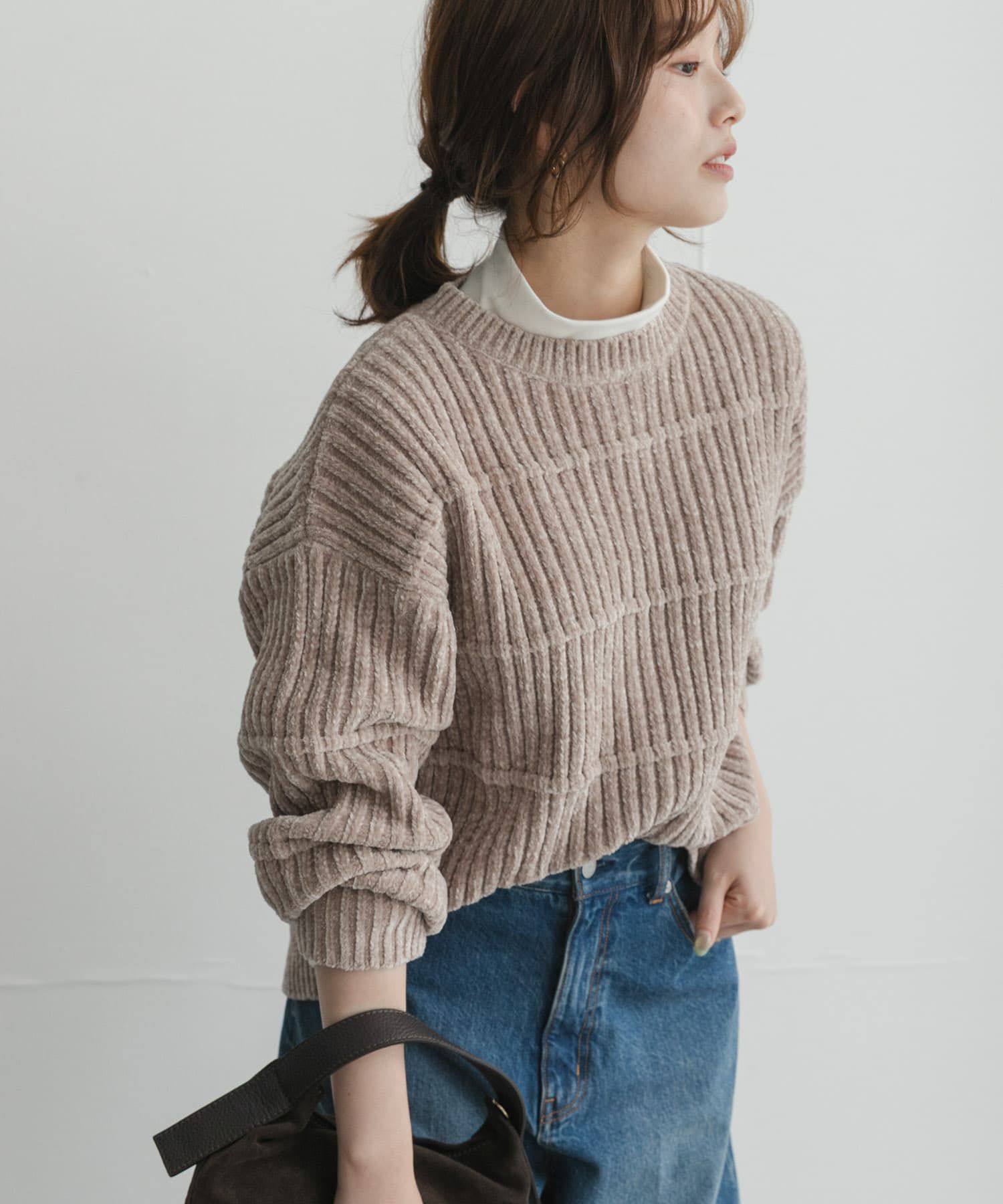 Sonny Label 「モールヤーンクルーネックニットプルオーバー」|ニット・セーター|ベージュ系その他