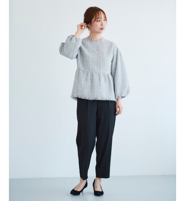 le.coeur blanc「ツイードペプラムプルオーバー」|プルオーバー|