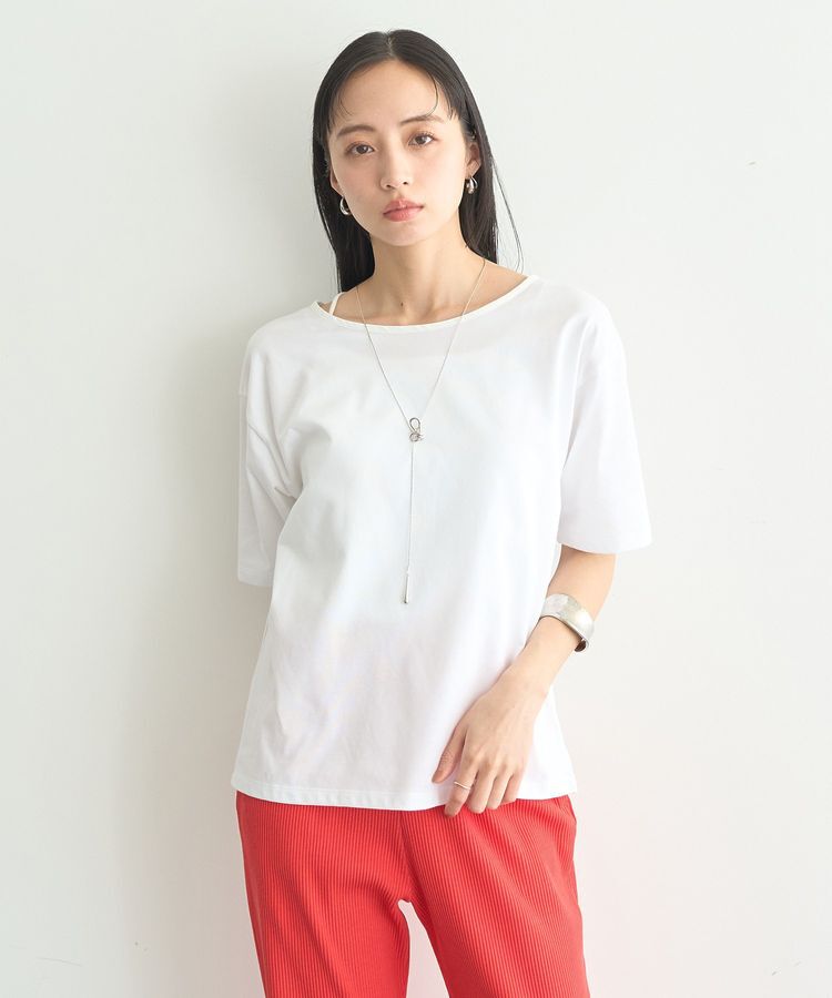 earth music&ecology「【接触冷感】バックデザインカットプルオーバー」|Tシャツ・カットソー|