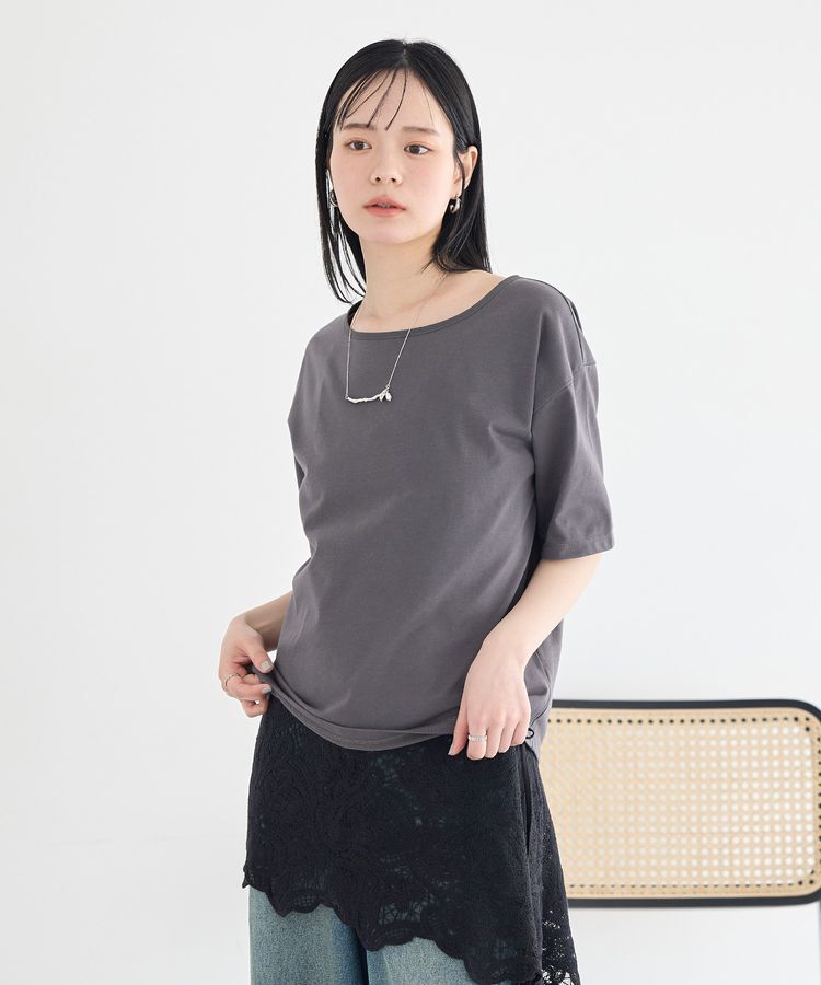 earth music&ecology「【接触冷感】バックデザインカットプルオーバー」|Tシャツ・カットソー|