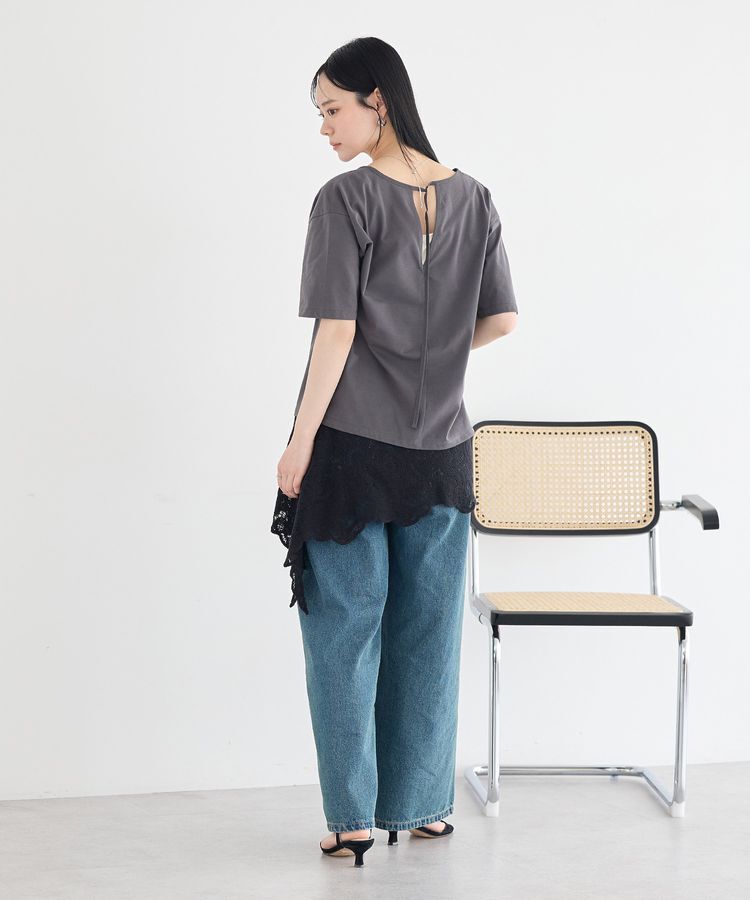 earth music&ecology「【接触冷感】バックデザインカットプルオーバー」|Tシャツ・カットソー|