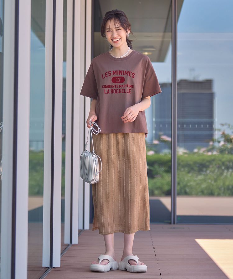 Green Parks「【適ON】汗染み防止ボックスロゴTシャツ」|Tシャツ・カットソー|