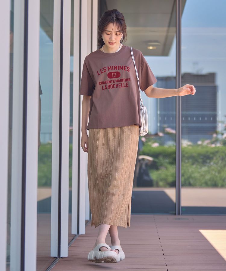 Green Parks「【適ON】汗染み防止ボックスロゴTシャツ」|Tシャツ・カットソー|