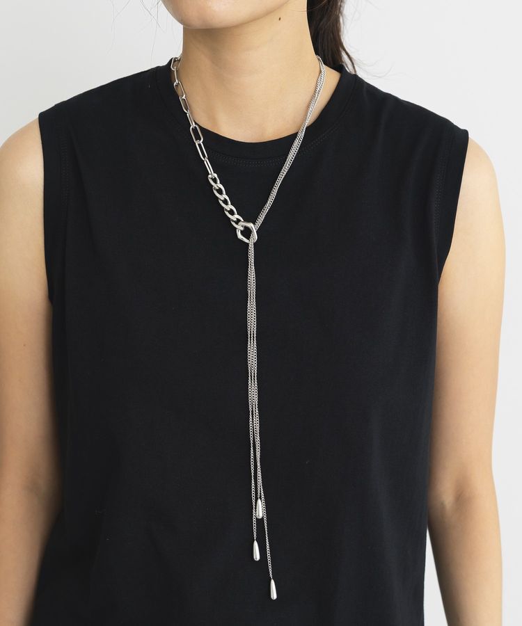 GARAGE OF GOOD CLOTHING「アシンメトリードロップネックレス」|ネックレス|Silver