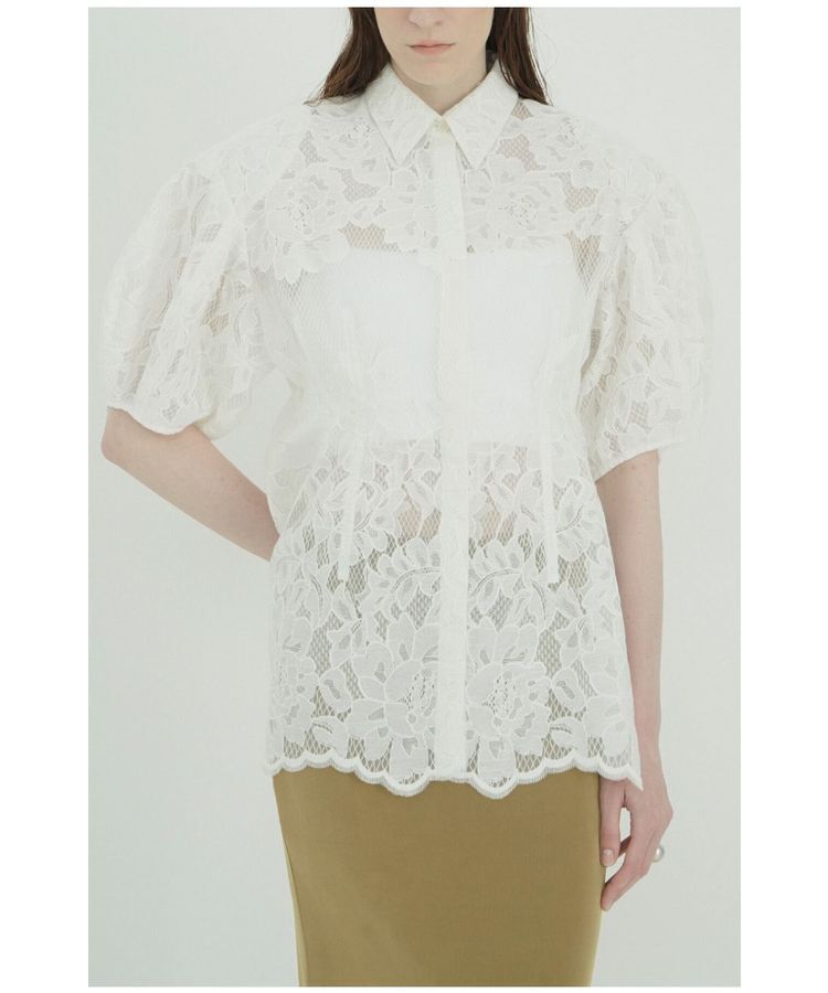 GARAGE OF GOOD CLOTHING「【CLANE】FLOWER LACE WAIST SHAPE TOPS」|Tシャツ・カットソー|