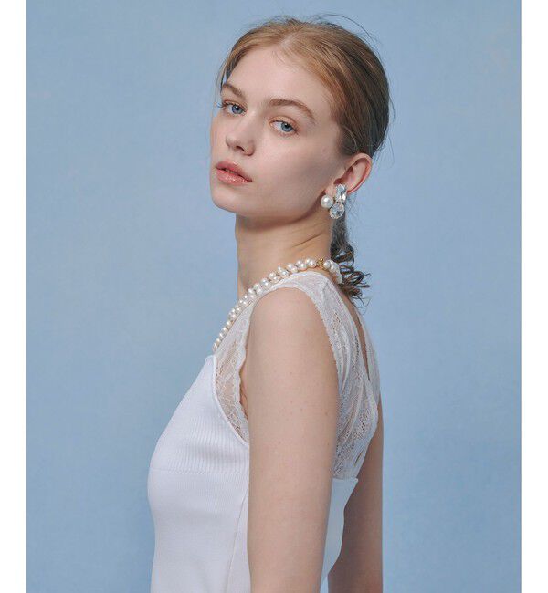 LOULOU WILLOUGHBY「【LOULOU WILLOUGHBY】レーシィビスチェプルオーバー」|ニット・セーター|