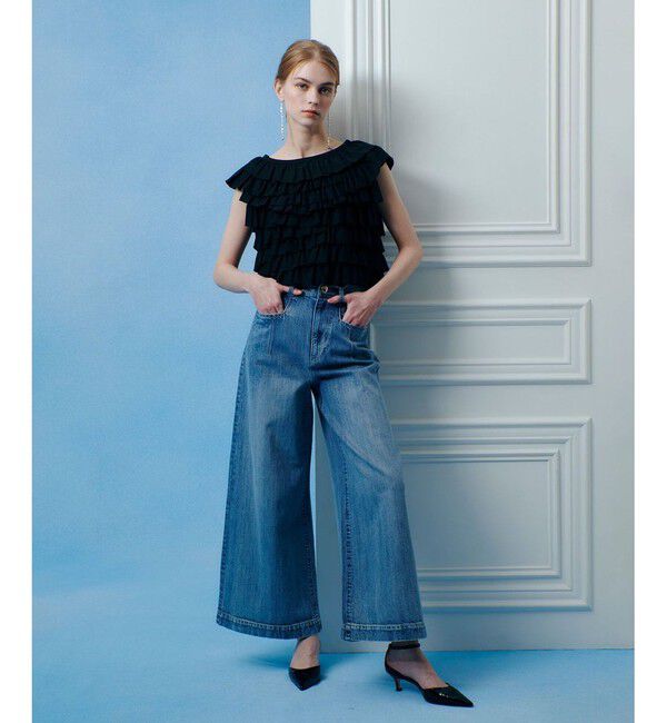 LOULOU WILLOUGHBY「◇デニムバギーパンツ」|デニム|