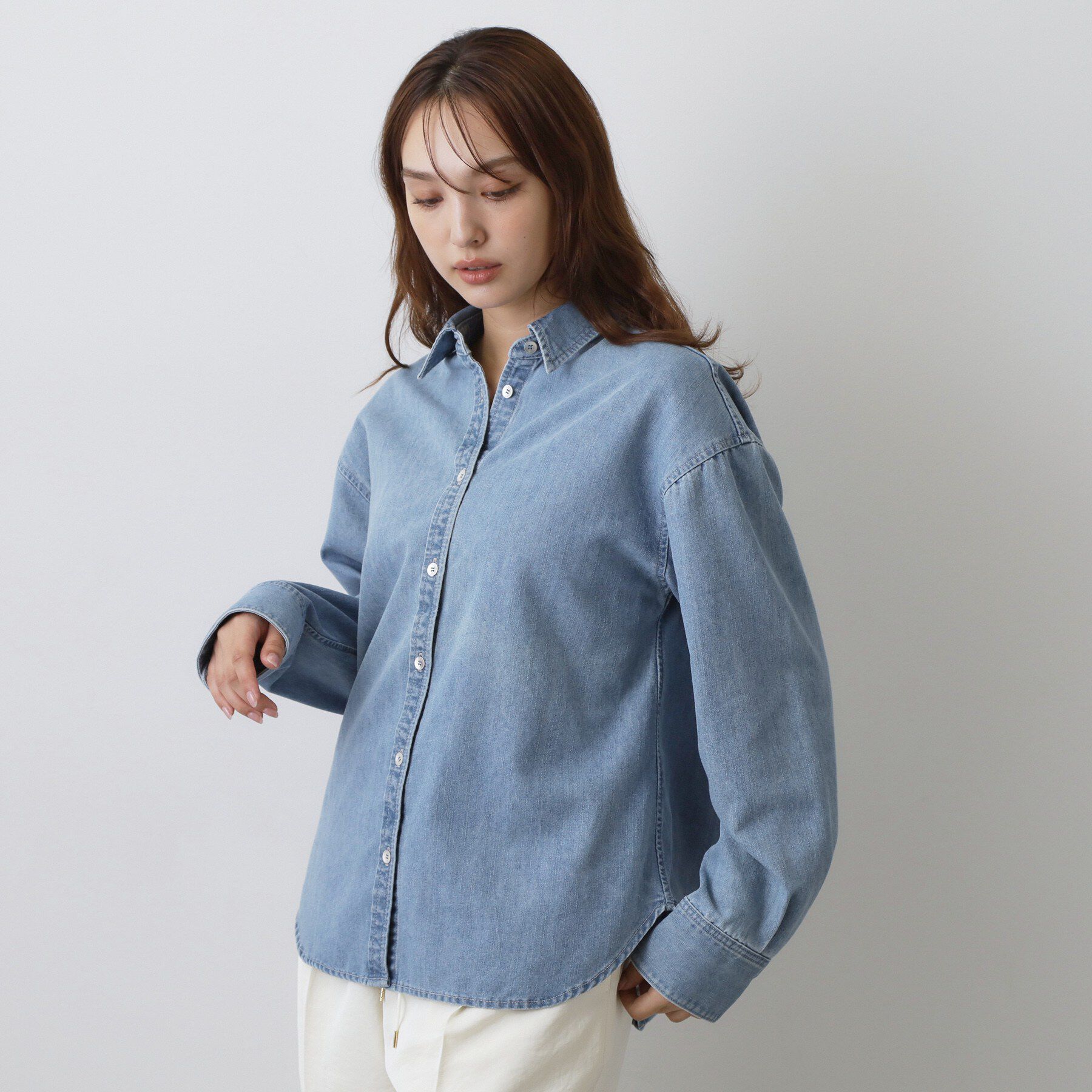 DRESSTERIOR「【取り外し可能】2WAYデニムボウタイシャツ」|シャツ・ブラウス|