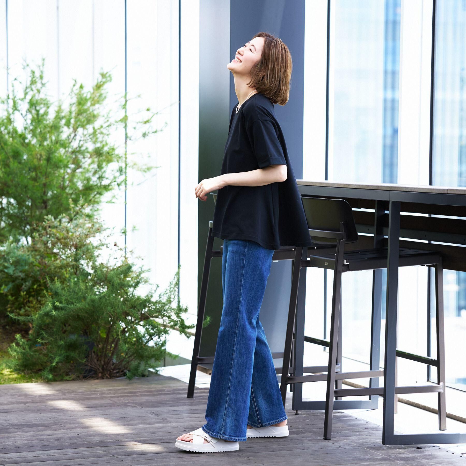 grove「【遮熱／吸水速乾／接触冷感／UVカット】フレアシルエットTシャツ」|Tシャツ・カットソー|