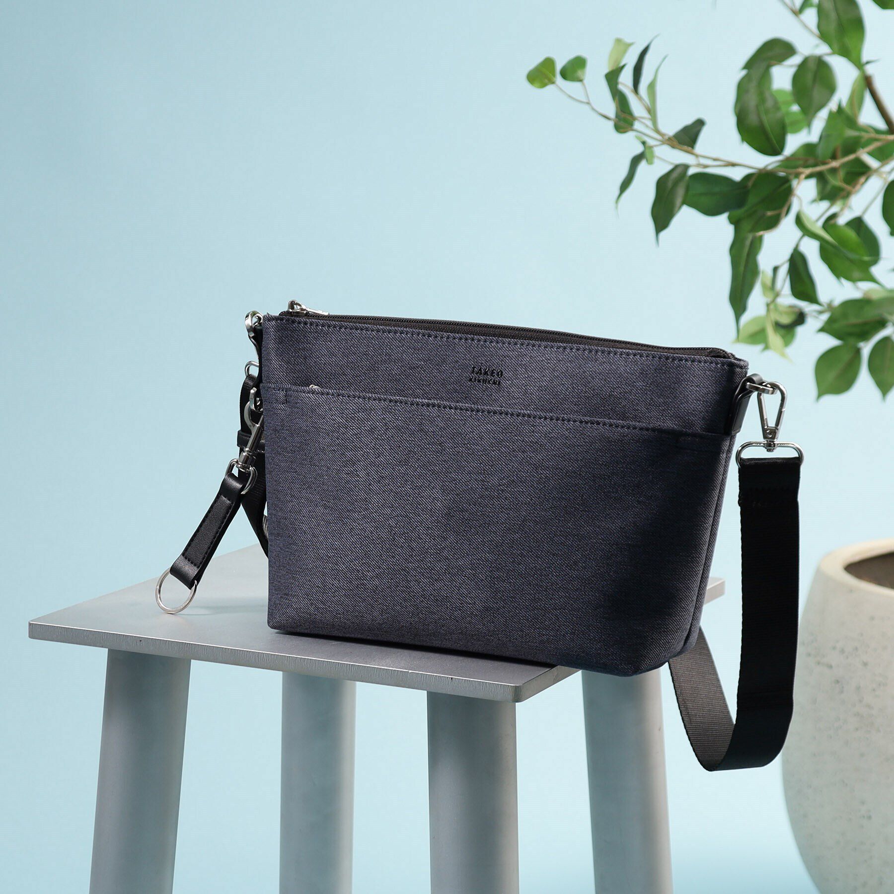 TAKEO KIKUCHI「【キーリング付き】メランジ　大人ショルダーバッグ」|ショルダー・メッセンジャー|ネイビー(093)