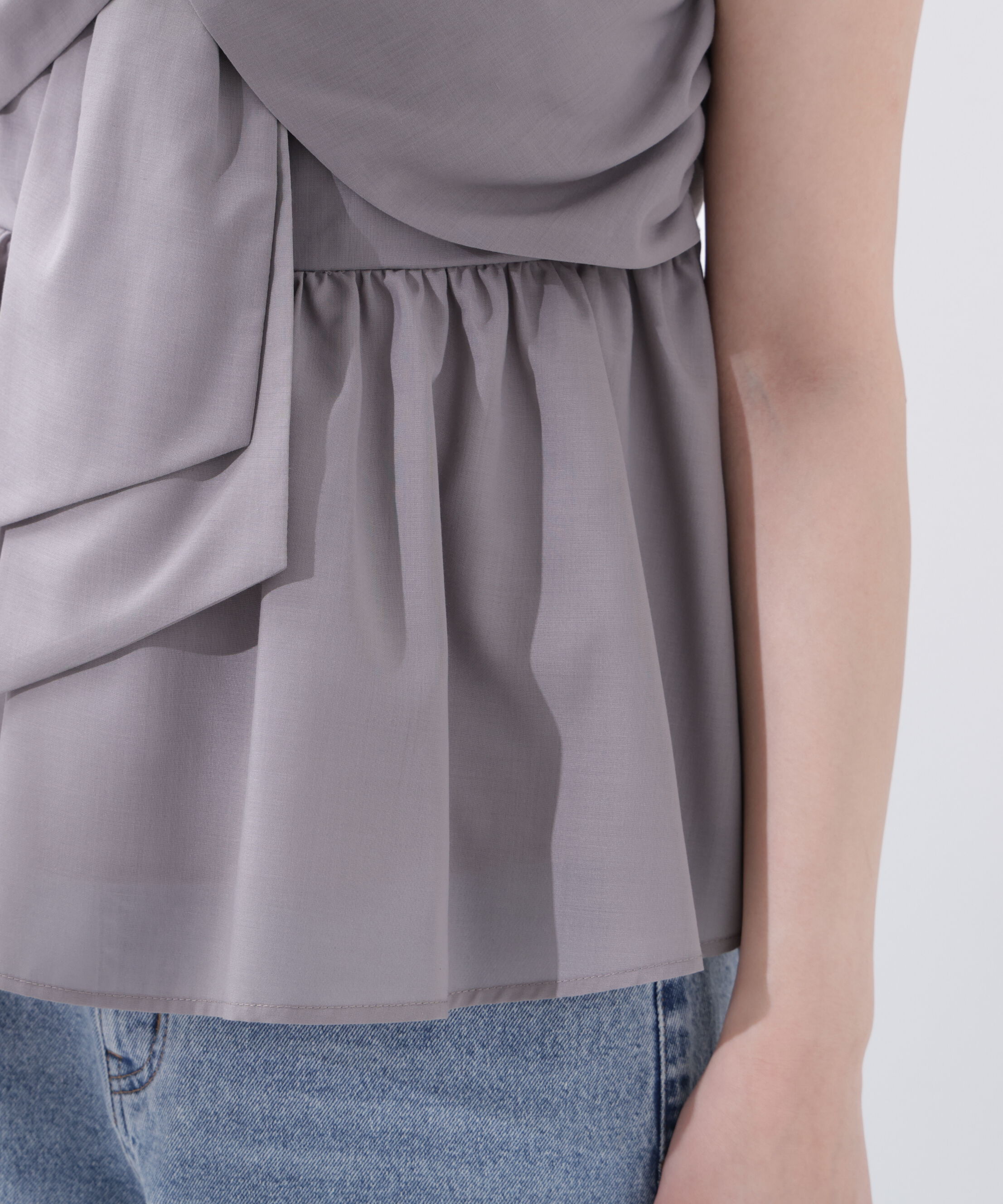 PROPORTION BODY DRESSING「フロントリボンドッキングカットソー」|Tシャツ・カットソー|