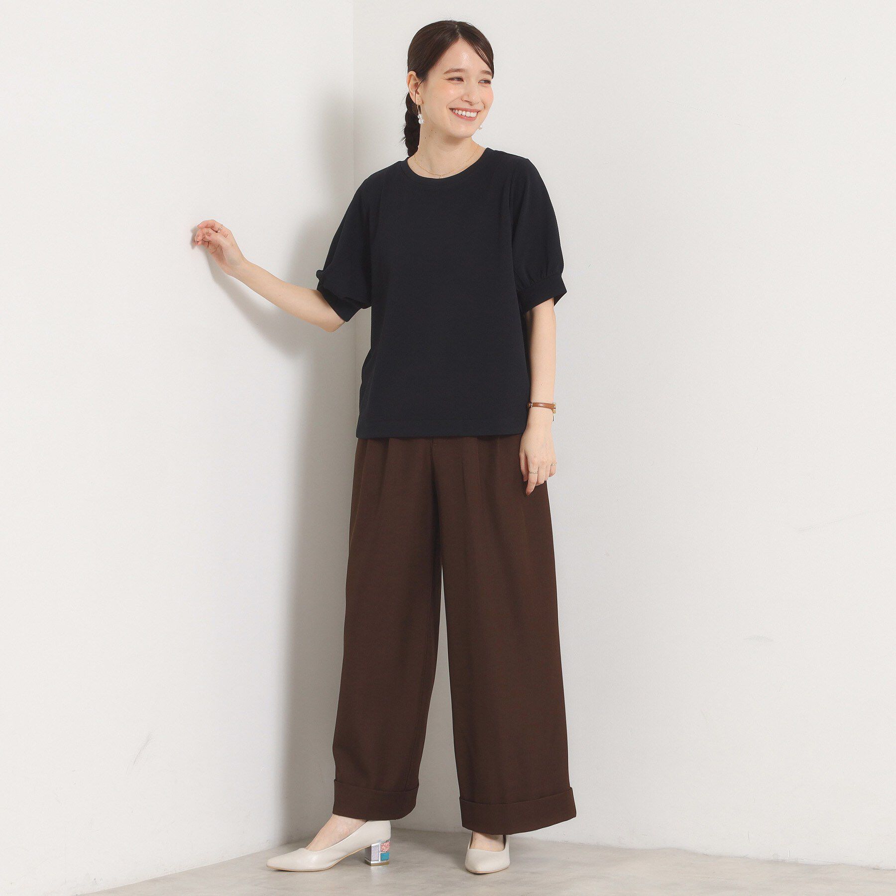 ITS&rsquo;DEMO「ふくれジャカードボリューム袖トップス」|Tシャツ・カットソー|