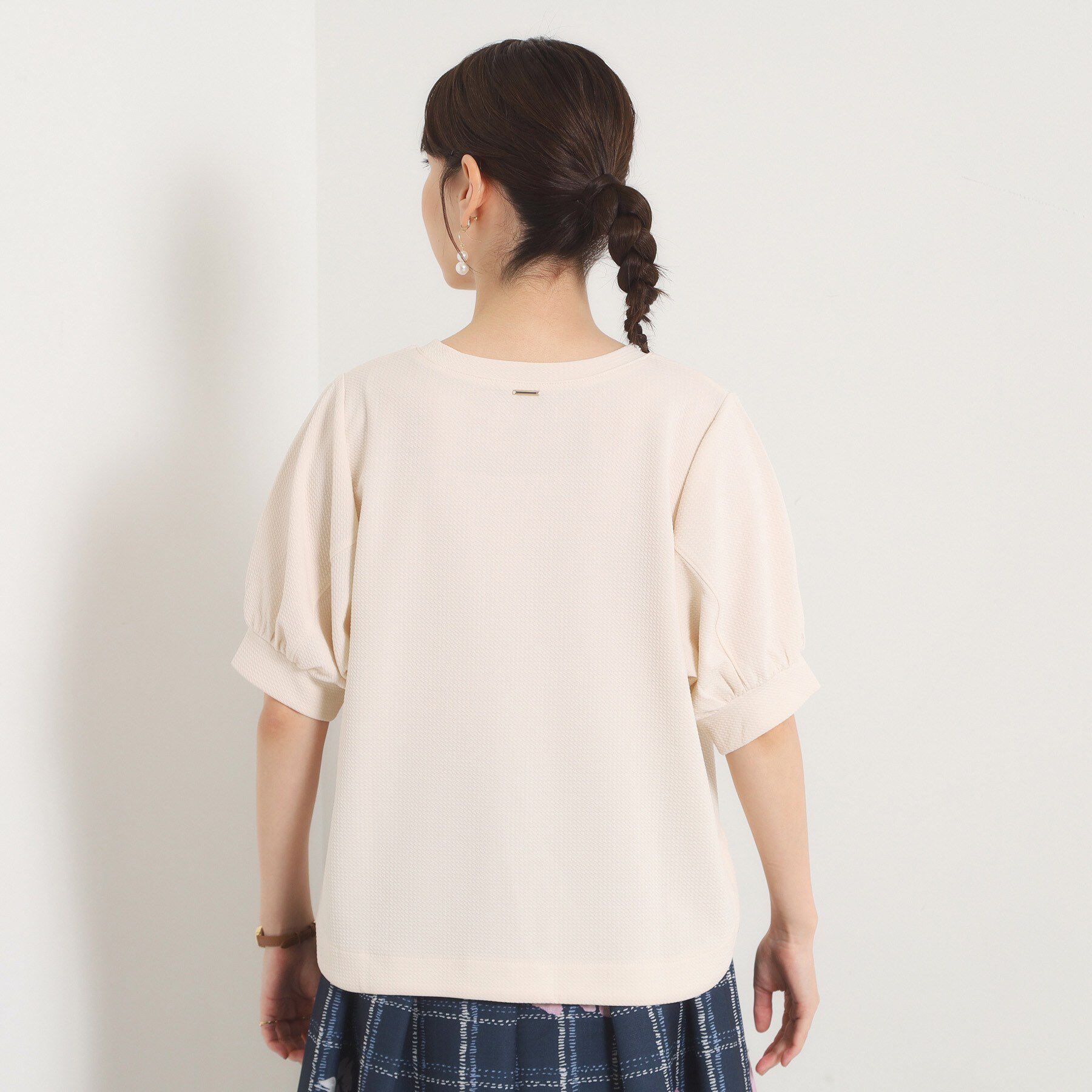 ITS&rsquo;DEMO「ふくれジャカードボリューム袖トップス」|Tシャツ・カットソー|