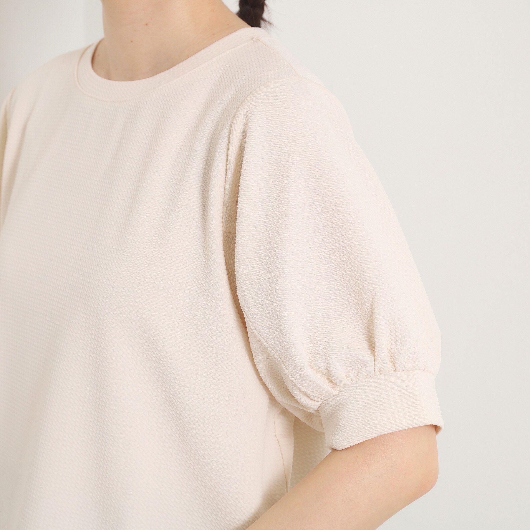 ITS&rsquo;DEMO「ふくれジャカードボリューム袖トップス」|Tシャツ・カットソー|