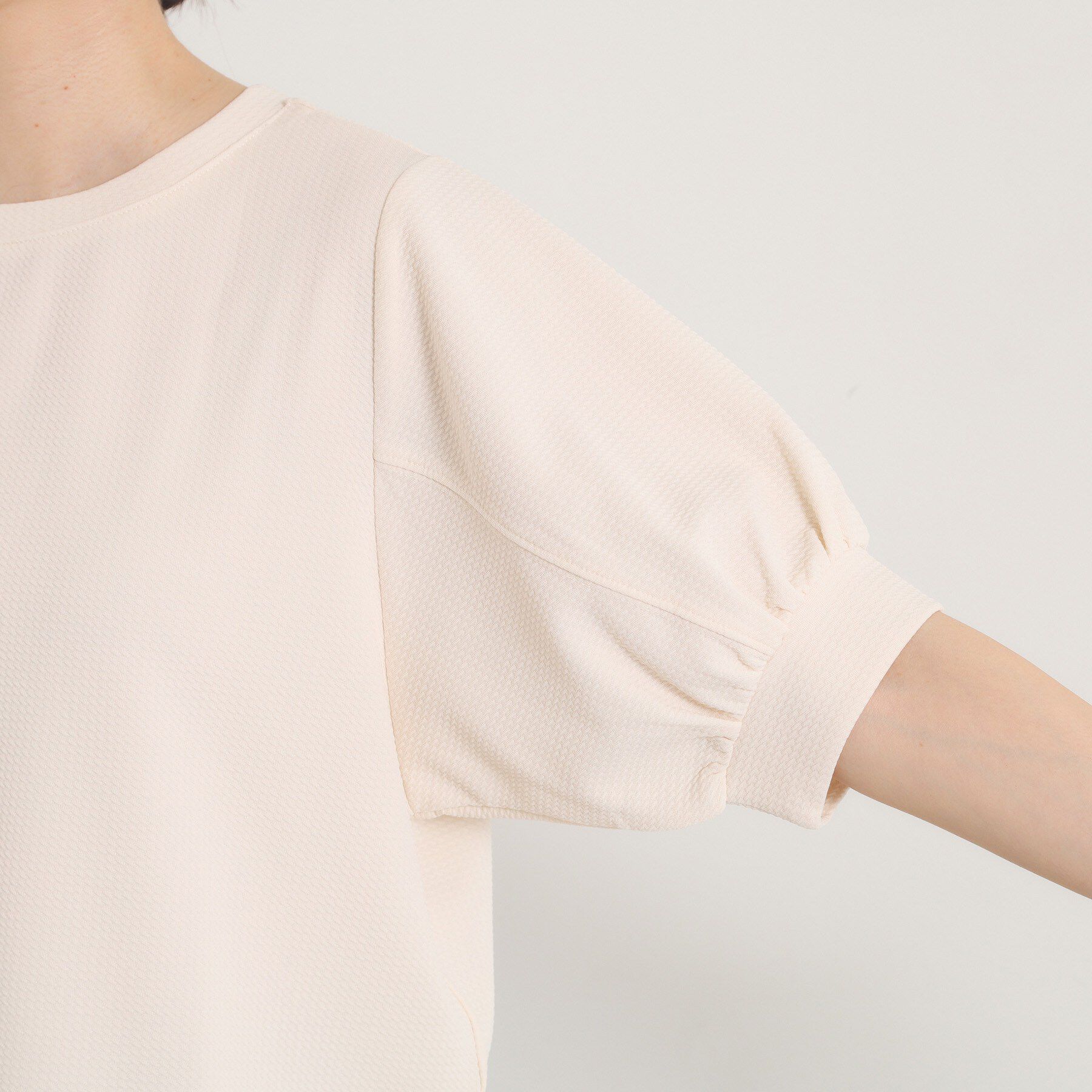 ITS&rsquo;DEMO「ふくれジャカードボリューム袖トップス」|Tシャツ・カットソー|