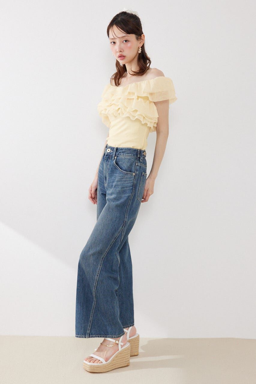 rienda「オフショルフリルカットトップス」|Tシャツ・カットソー|