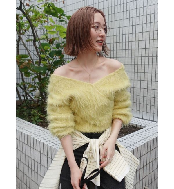 LAGUNAMOON「アルパカブレンドカシュクールニット」|ニット・セーター|
