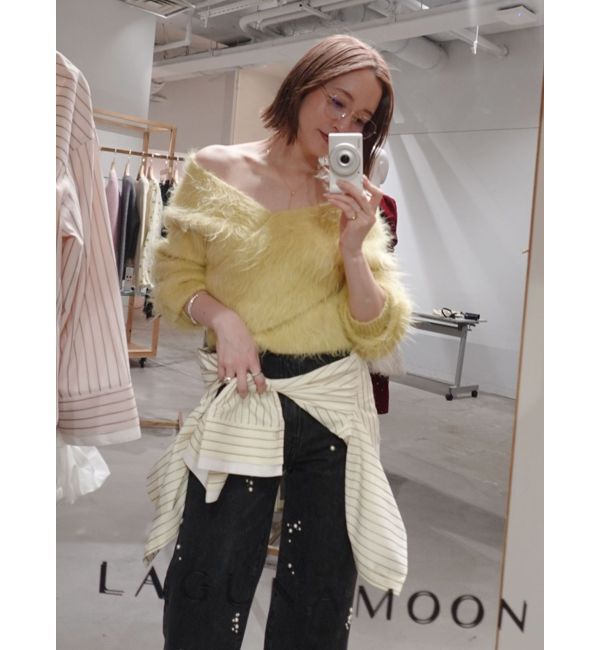 LAGUNAMOON「アルパカブレンドカシュクールニット」|ニット・セーター|
