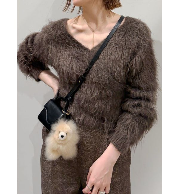 LAGUNAMOON「アルパカブレンドカシュクールニット」|ニット・セーター|ブラウン