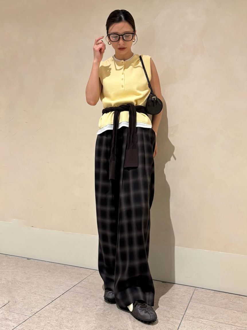emmi atelier「レイヤードライクノースリーブニットベスト」|ニット・セーター|
