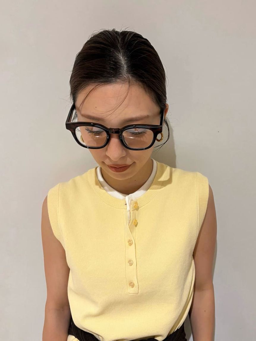 emmi atelier「レイヤードライクノースリーブニットベスト」|ニット・セーター|