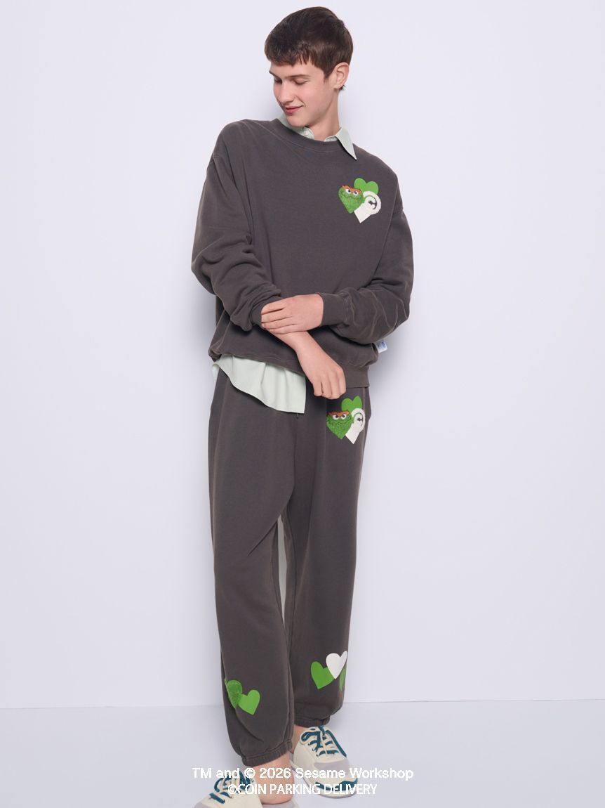 GELATO PIQUE HOMME「【SESAMESTREET&times;CPDHOOME meets GELATOPIQUE】コットン裏毛プリントロングパンツ」|ルームウェア|