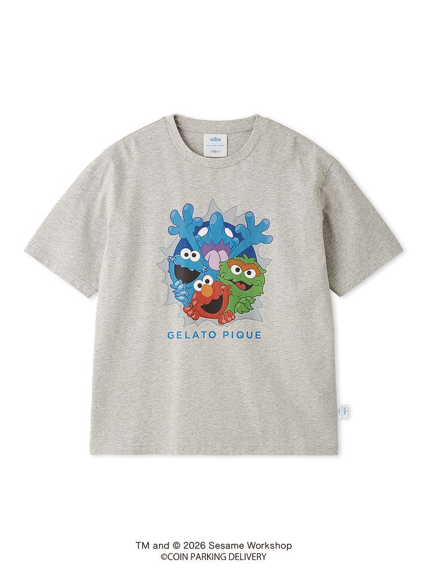 GELATO PIQUE HOMME「【SESAMESTREET&times;CPDHOOME meets GELATOPIQUE】コットンワンポイントプリントTシャツ」|ルームウェア|GRY