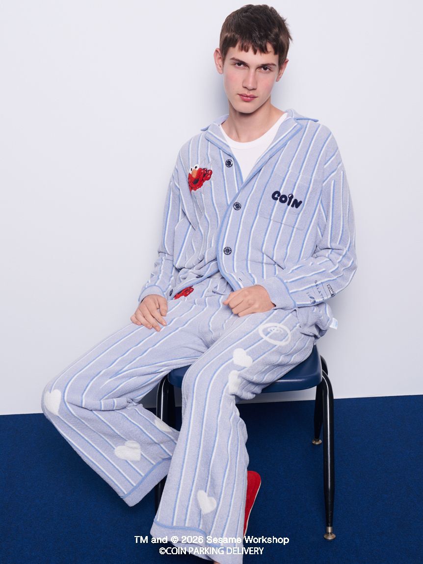 GELATO PIQUE HOMME「【SESAMESTREET&times;CPDHOOME meets GELATOPIQUE】エアリーモコストライプジャガードシャツ」|カーディガン|