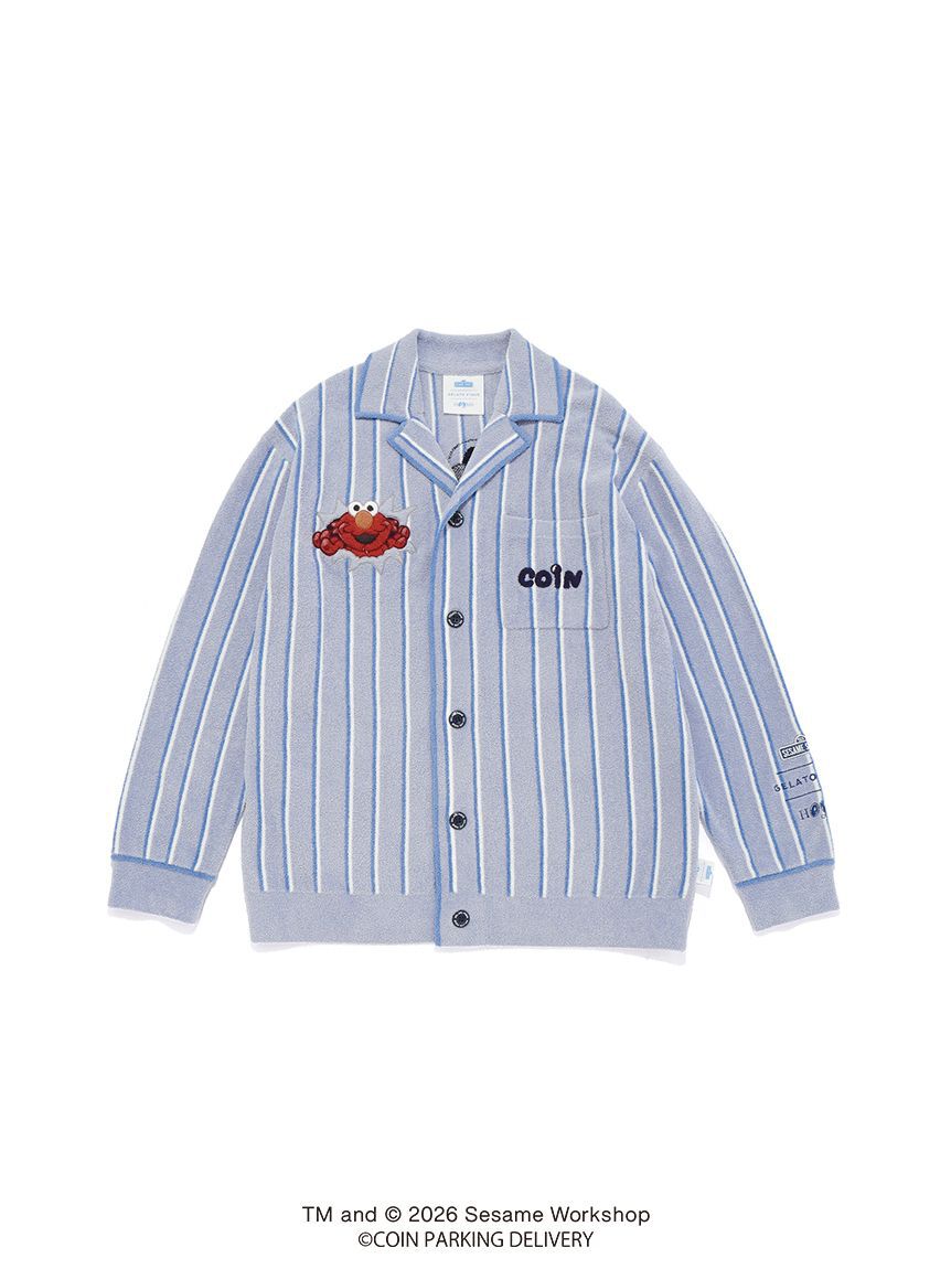 GELATO PIQUE HOMME「【SESAMESTREET&times;CPDHOOME meets GELATOPIQUE】エアリーモコストライプジャガードシャツ」|カーディガン|