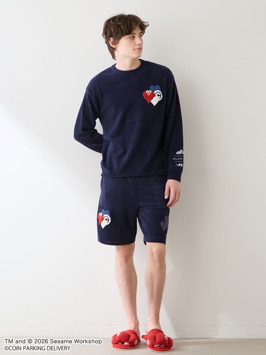 GELATO PIQUE HOMME「【SESAMESTREET&times;CPDHOOME meets GELATOPIQUE】エアリーモコワンポイントプルオーバー」|プルオーバー|