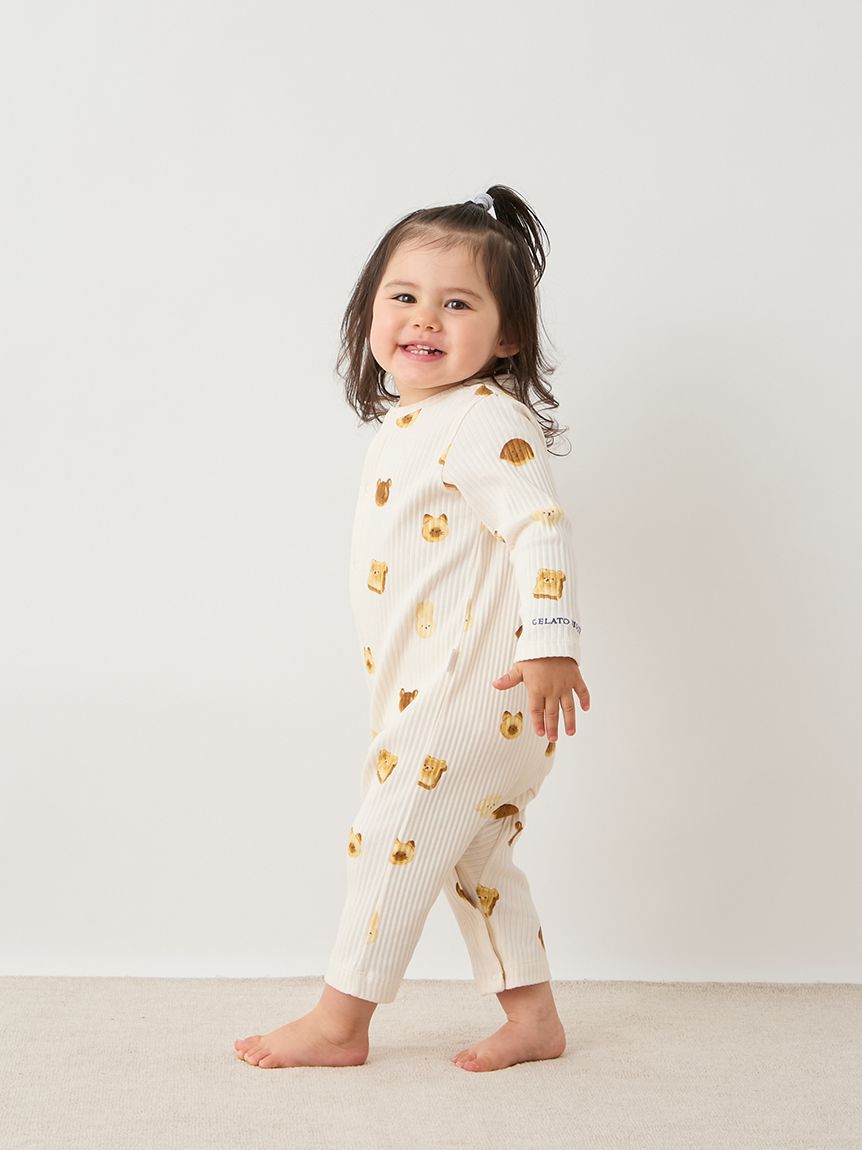 GELATO PIQUE KIDS & BABY「【BABY】アニマルブレッド柄ロンパース」|ロンパース|
