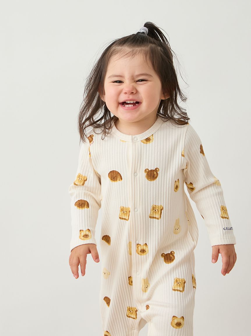 GELATO PIQUE KIDS & BABY「【BABY】アニマルブレッド柄ロンパース」|ロンパース|
