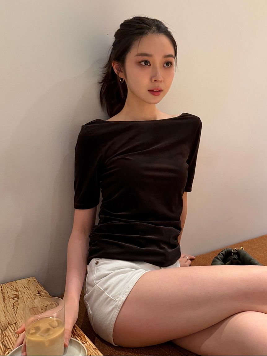 FRAY I.D「シアーベロアバックオープンTシャツ」|Tシャツ・カットソー|DBRW