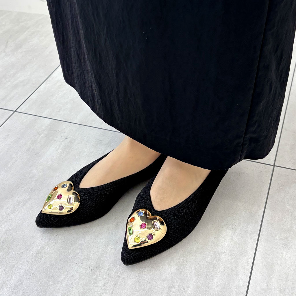 CUMUU＿DIANA「ハートモチーフニットシューズ　EI42854」|パンプス|