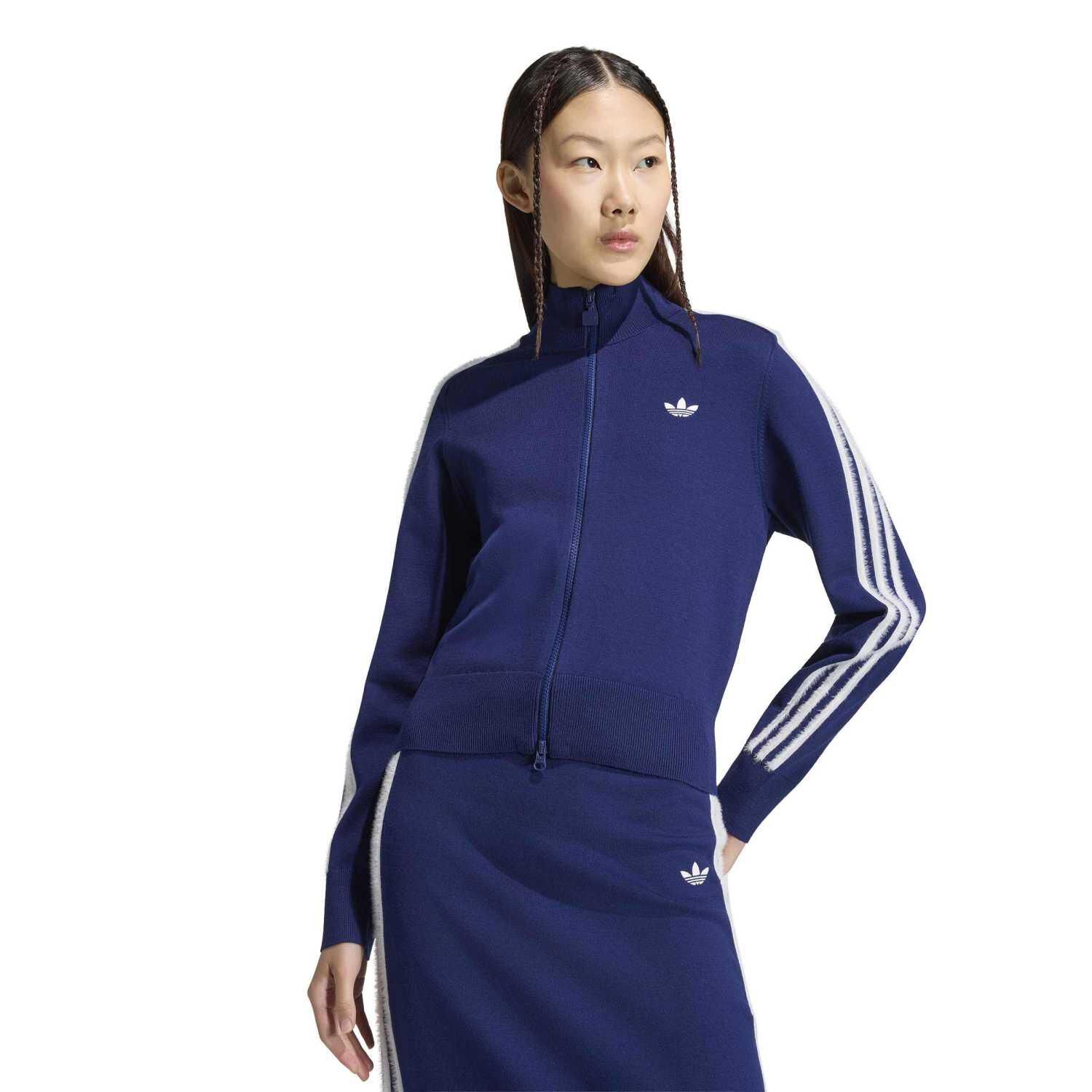 adidas「【ADIDAS ｳｪｱ】W KNITTED FIREBIRD TRACKTOP」|ポロシャツ|ブルー